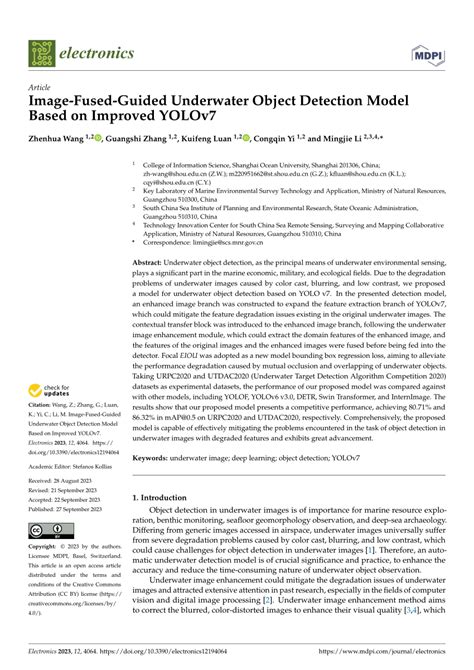 PDF Image Fused Guided Underwater Object Detection Model Based On