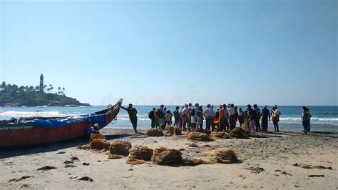 Kovalam Beach And Vizhinjam Light House Thiruvananthapuram Kerala