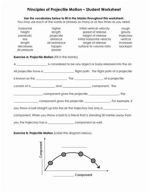 Projectile Motion Vectors And Projectiles Answer Key 7