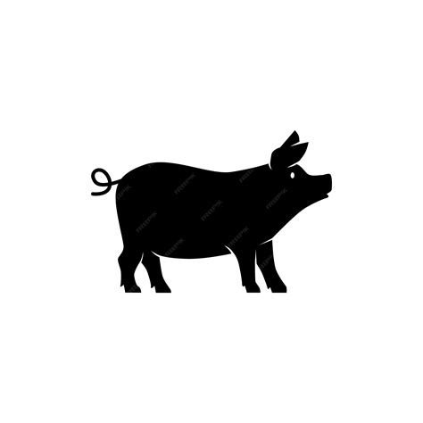 Premium Vector | Illustration pig vector silhouette