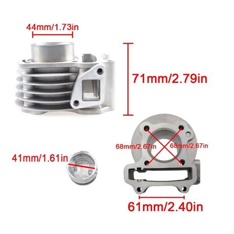 Kit Cilindru Set Motor Scuter Atv Gy T Cc Mm Racire Aer