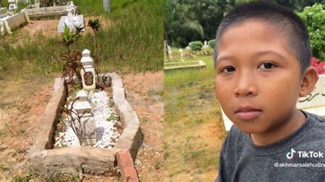 Tak Ingin Kuburan Ayah Hanyut Bocah Buat Pembatas Makam Ibu Belikan