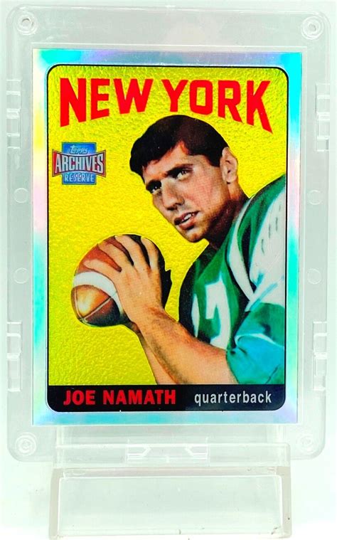 Vintage 2001 Topps Archives Reserve AFL Joe Namath Rookie Card 122