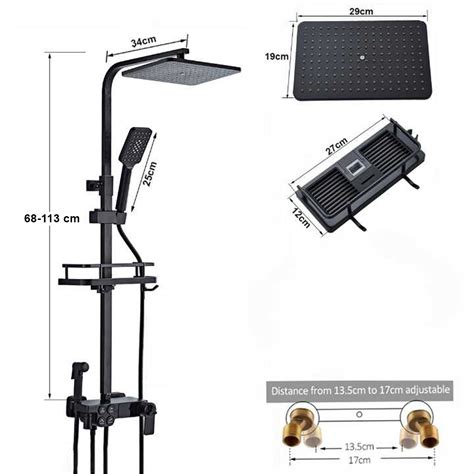 SAFLIHCAR Set Shower Mandi Way Hand Spray Gun Hot And Cold Button HC Black