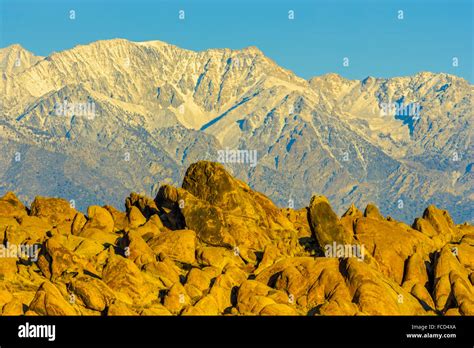 Alabama Hills region in the Sierra Nevada area, California Stock Photo