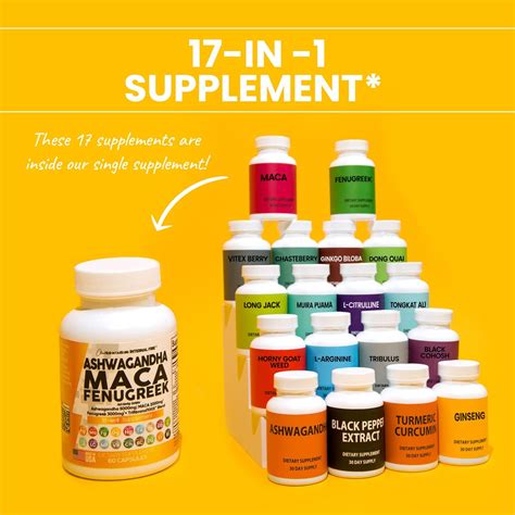 Buy Ashwagandha Mg Maca Root Mg Fenugreek Mg Supplement