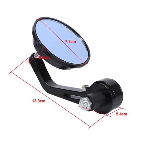 Universal Round Motorcycle Rear View Handle Bar End Rearview Side