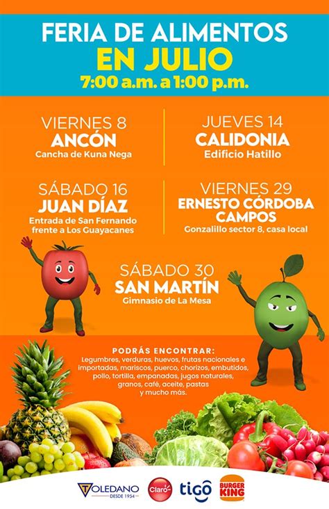 Feria De Alimentos En El Mes De Julio Direcci N De Mercados