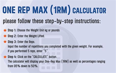 One Rep Max 1RM Calculator