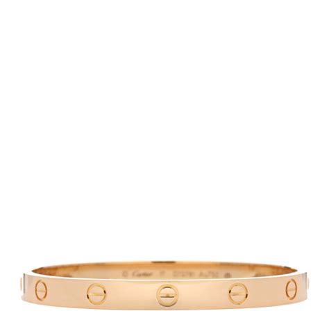 CARTIER 18K Yellow Gold LOVE Bracelet 17 1298798 | FASHIONPHILE