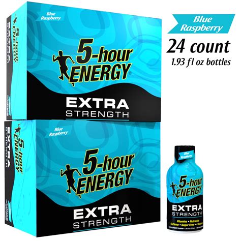 5 Hour Energy® Shot Extra Strength Blue Raspberry 193 Oz 24 Pack