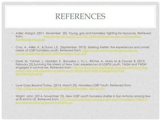 LGBT Homeless Youth Survival Sex PPTX