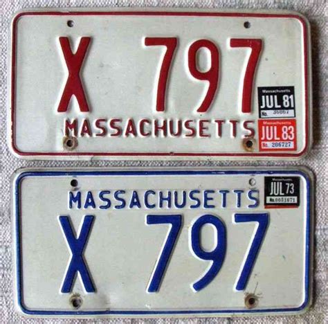 Massachusetts Police License Plate