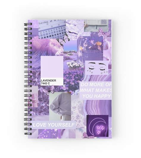 Purple Aesthetic Spiral Notebook By Julia Santos Purple Aesthetic