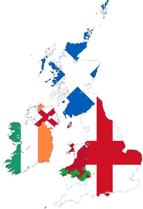 Flag Map of the British Isles (Countries) by RepublicOfNiger on DeviantArt