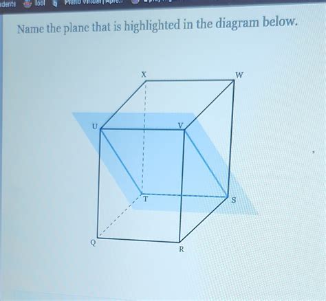 Solved Name The Plane That Is Highlighted In The Diagram Below