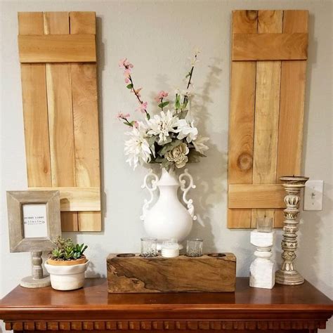 Rustic Wood Shutters | Set of 2 | Wood shutters, Rustic wood, Rustic