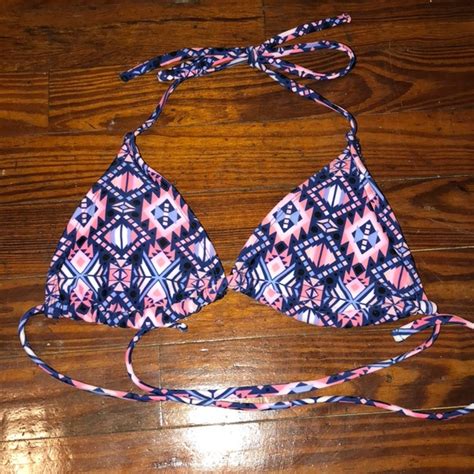 Xhilaration Swim Target Tribal String Bikini With Removable Padding