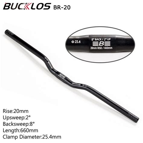 BUCKLOS 25 4mm Handlebar 620 660 720mm Aluminum MTB DH 40 60 100mm