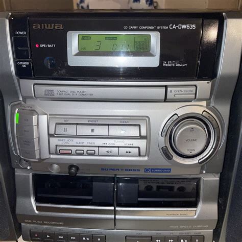 Aiwa Ca Dw635 Am Fm Dual Cassette Cd Player Boombox Detachable Speakers Control Ebay