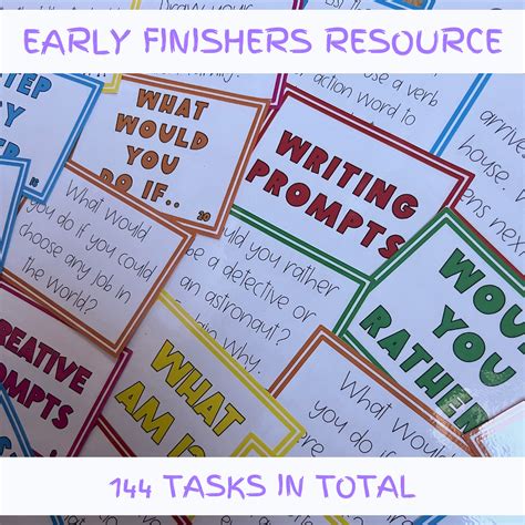 Early Finisher Tasks Teacher Elaine