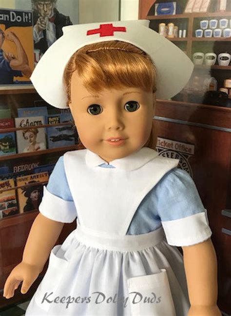 1940s Inspired Nurse S Uniform Clothes Made To Fit Etsy In 2020 American Girl Doll Clothes