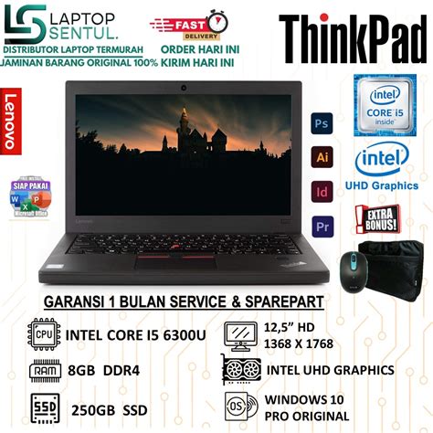 Jual LAPTOP MURAH LENOVO THINKPAD X260 INTEL I5 6300U 16GB 512GB SSD