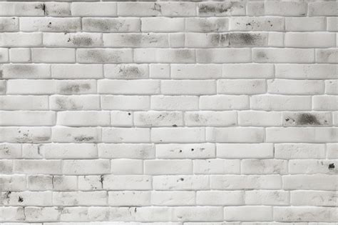 Premium Ai Image White Brick Wall Texture Ai Generative