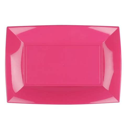 Assiette Plastique Rectangulaire Fuchsia X Cm Vaisselle Jetable