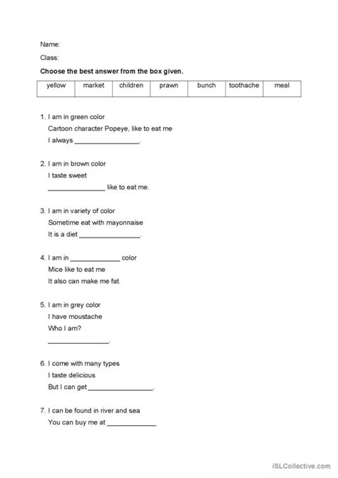 Who am I?: English ESL worksheets pdf & doc