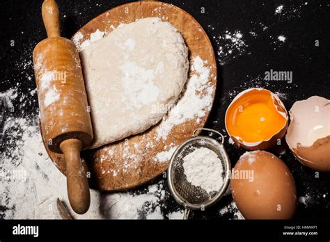 Ingredients And Utensils For The Preparation Of Bakery Products Flour