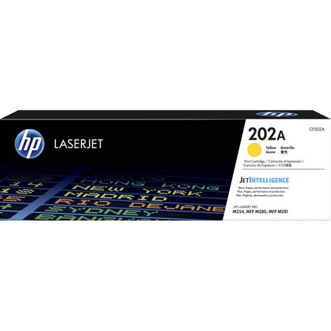 HP 202A LaserJet Toner Cartridge Yellow CF502A B H Photo Video