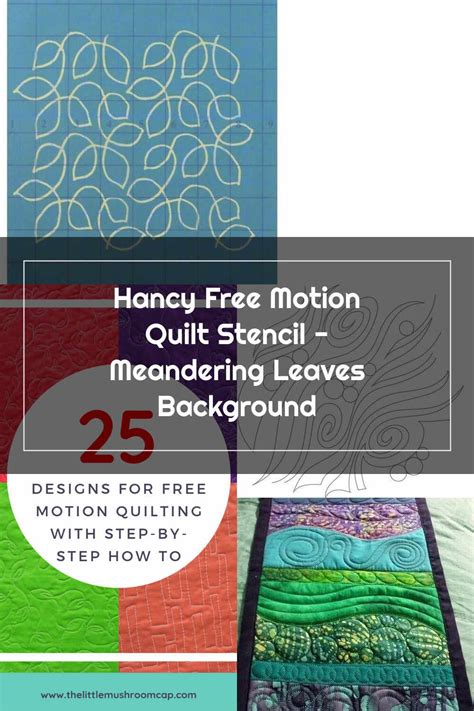 Free Motion Quilting Hancy Free Motion Quilt Stencil - Meandering Leaves Background