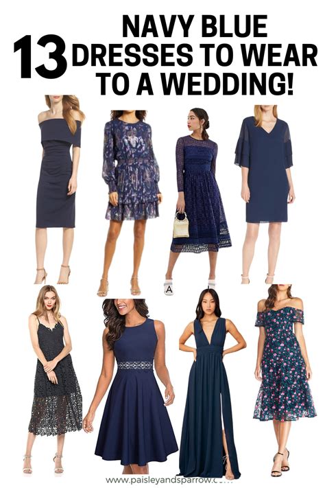 Best Navy Blue Dresses For Wedding Guests Paisley Sparrow