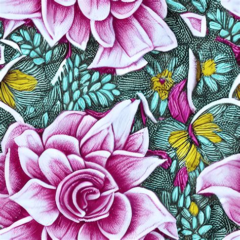 3d Fabric Floral Design Graphic · Creative Fabrica