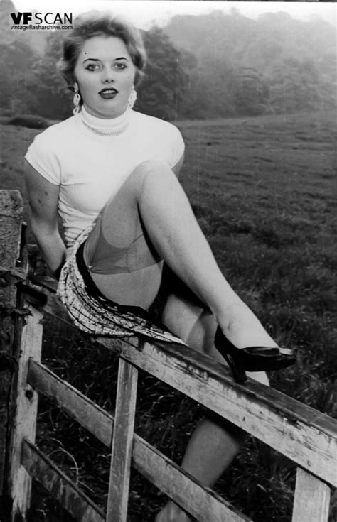 Vintage Porn Models Showing Their Breasts And Hairy Beavers Wearing Stockings CoedCherry