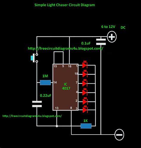 Led Chaser Circuit Diagram Led Chaser Using Ne