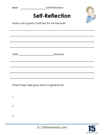 Self Reflection Worksheets 15