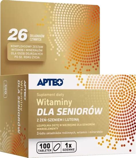 Witaminy dla seniorów APTEO 100 TABL Sanfarma