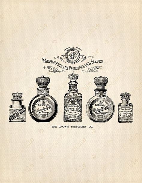 Vintage Perfume Bottles Clip Art