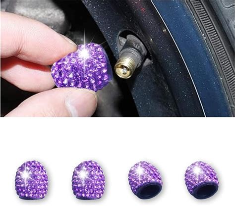 Amazon Pack Car Crystal Rhinestone Tire Valve Caps Handmade Car