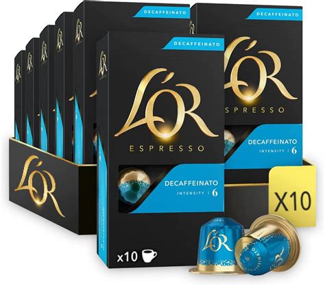 Сет Nespresso L'or Espresso Decaffeinato 10 упаковок по 10 капсул ...