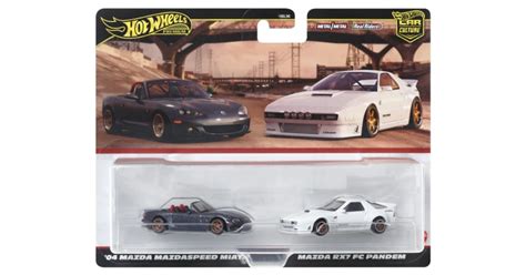 HOT WHEELS PREMIUM SET MASINUTE METALICE MAZDASPEED MIATA SI MAZDA RX FC PANDEM SCARA
