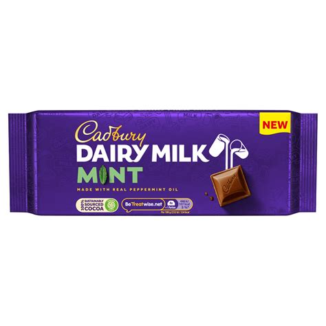 Cadbury Dairy Milk Mint Chocolate Bar 180g