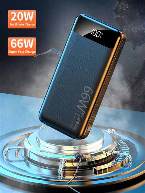 Павербанк 20000 mAh 66W Type-C быстрая зарядка | Velocamp