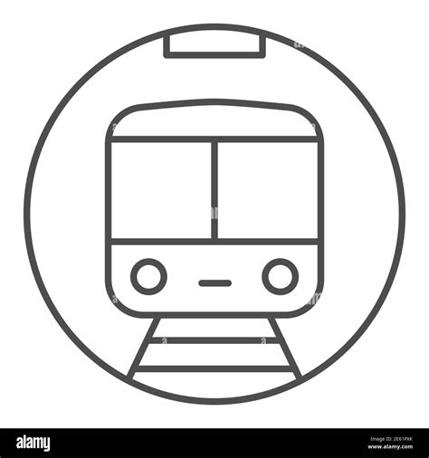 Metro Zug Dünne Linie Symbol Eisenbahn Verkehrssymbol U Bahn Vektor