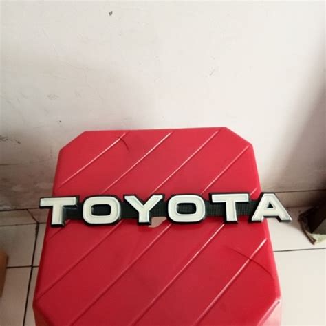 Jual Emblem Tulisan Toyota Depan Hardtop F Bj Fj Shopee Indonesia