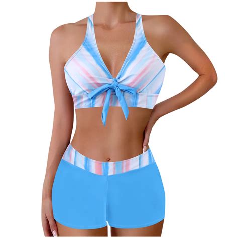 Levmjia Women Sexy V Neck Bikini Set High Waist Swimwear Upf Quick Dry Beach Swim Suit With