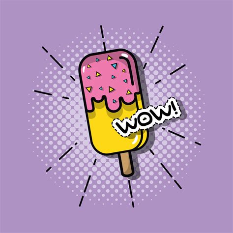 pop art ice lolly patch design 658033 Vector Art at Vecteezy