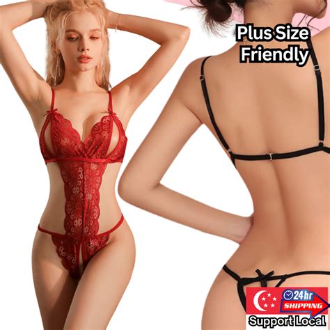 L L Lingerie Women Sexy Teddy Erotic Lace One Piece Open Crotch Bodysuit Plus Size For Sex